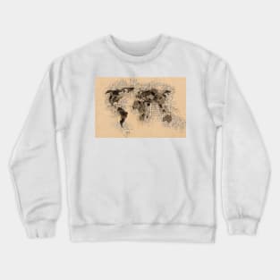 Old Vintage World Map Crewneck Sweatshirt